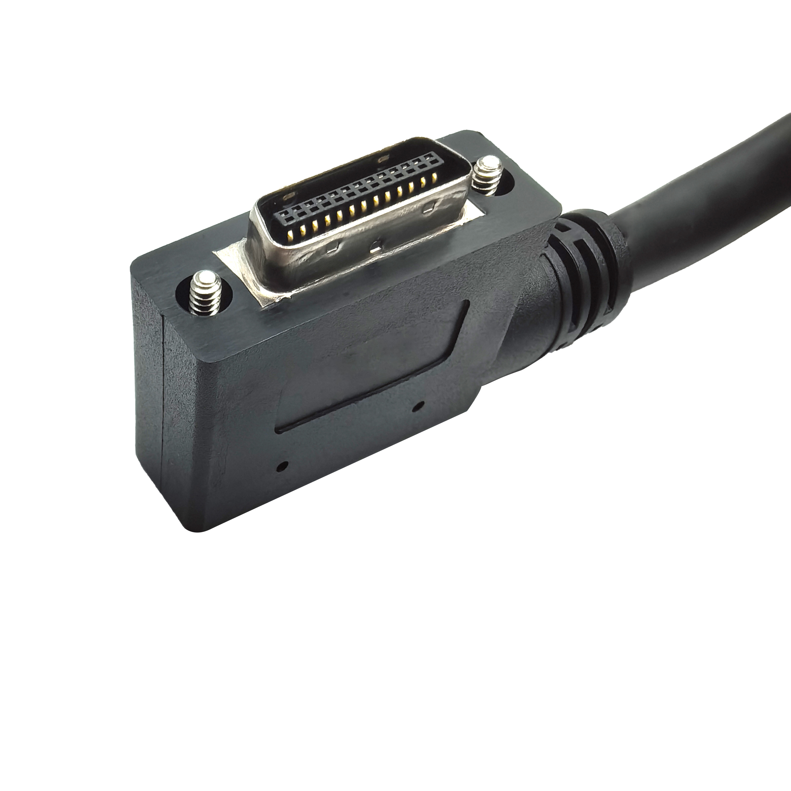 Camera Link工业相机线MDR26 大对大侧边90度高柔拖链线