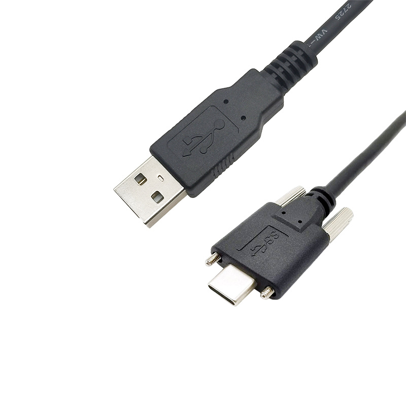 USB2.0/3.0/3.1 A type Male to C type with two screw cable