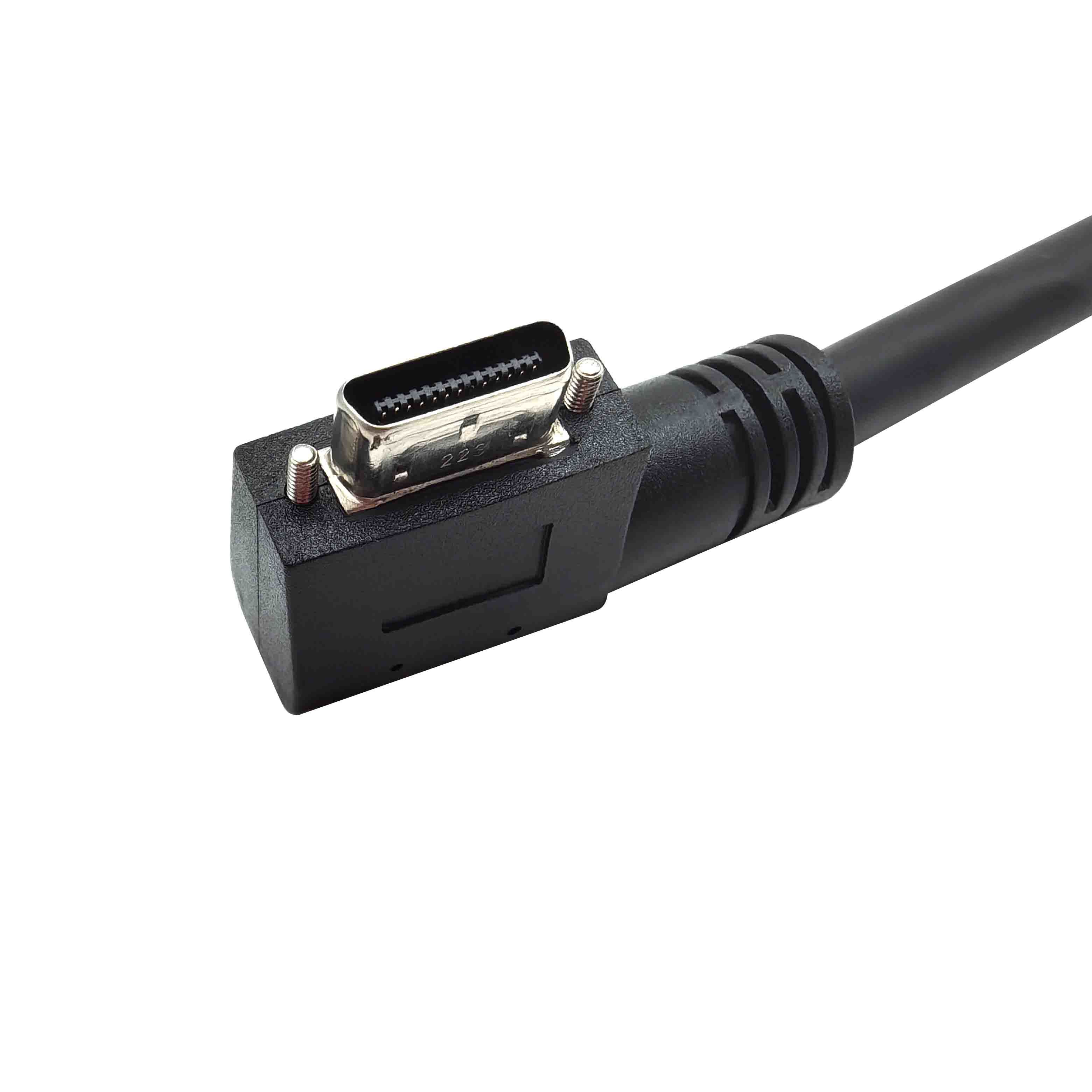 Camera Link工业相机线SDR26 小对小侧边90度高柔拖链线