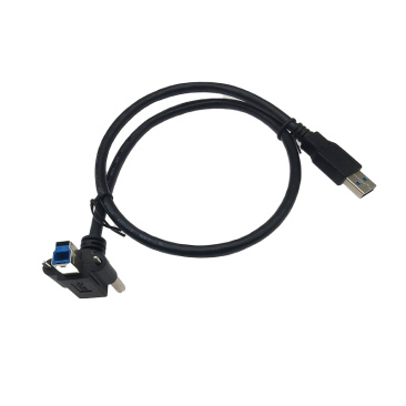 USB3.0 A type Male to USB3.0 B type Male 90D with screw cable