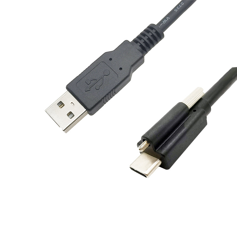 USB2.0/3.0/3.1 A type Male to C type with one screw cable
