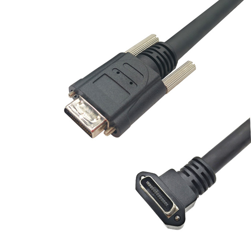 Camera Link工业相机线SDR26 小对小 90度DOWN高柔拖链线